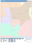 East Lansing Digital Map Color Cast Style